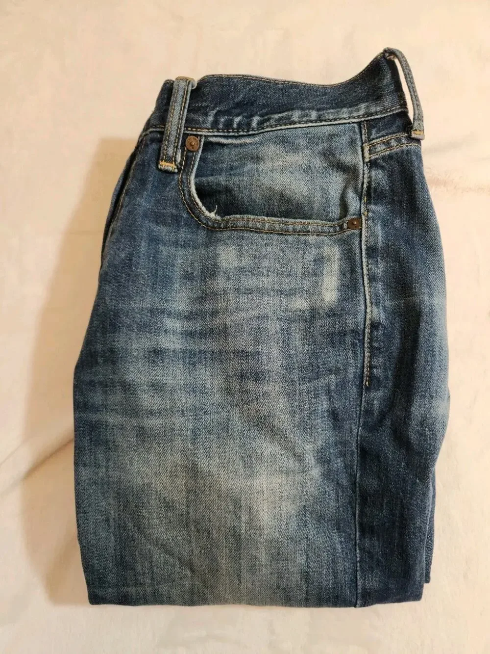 Lucky Brand 410 Athletic Jeans Mens (31 X 29 Actual) 30 X 30 Blue Whiskers